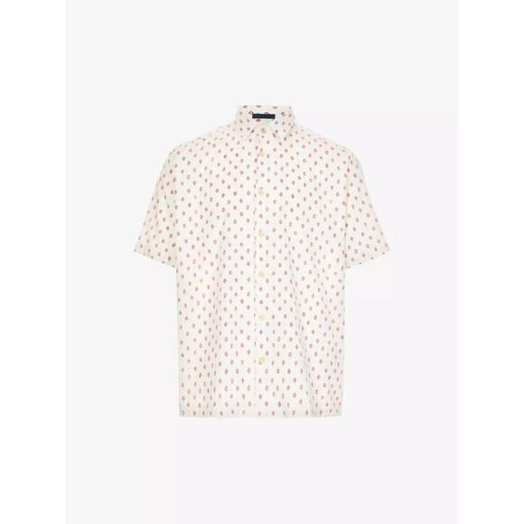 Ted Baker Shirt Men’s‎ Size 6 US 2XL Short Sleeve Button Up Geometric Print NEW - Picture 2 of 11